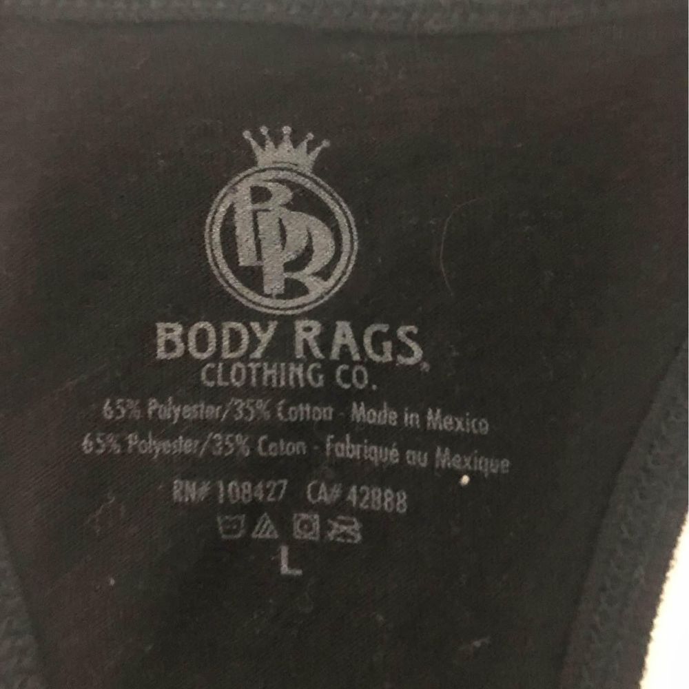 NWT Large Body Rags Womens Sleeveless Black Tank Top (Fueled By Tacos) C5436 - Picture 4 of 5